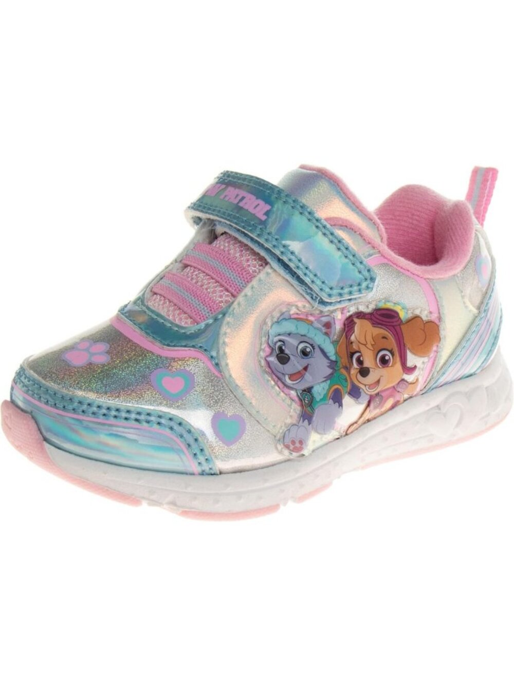 Light Up Laceless Shoes for Toddler & Little Girl - Paw Patrol Design, Fun